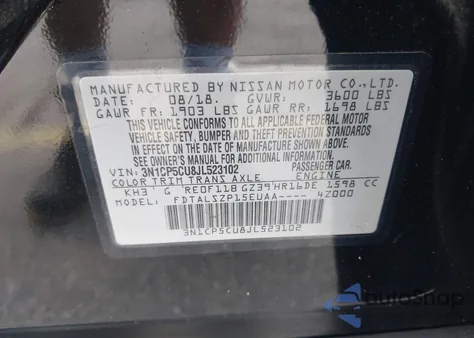 2018 Nissan Kicks Sv from USA, damaged, VIN 3N1CP5CU8JL523102